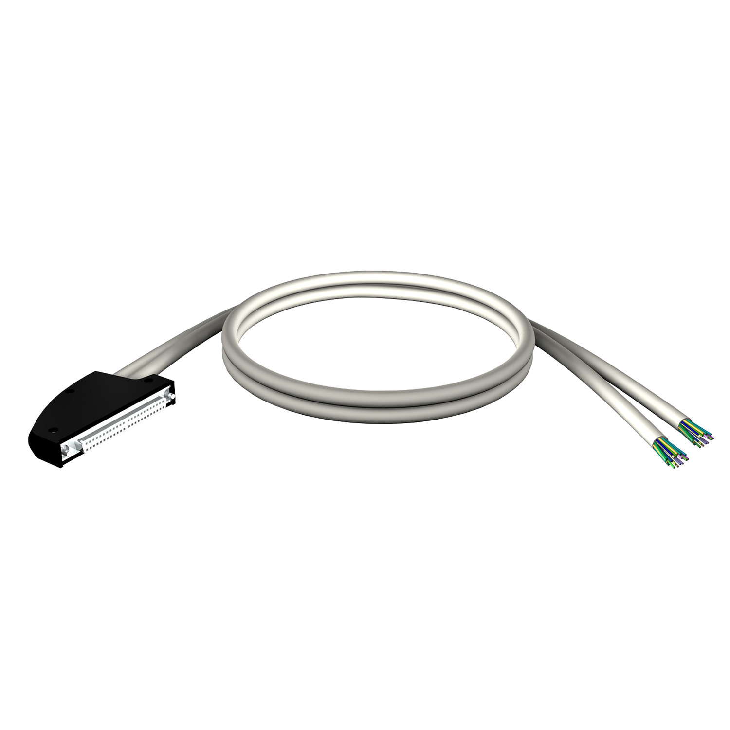 BMXFCW303 2-Cable Preformed Cord Set With End Flying Leads, 3 m L Cable, For Use With Modicon X80 I/O Platform Discrete I/O Module