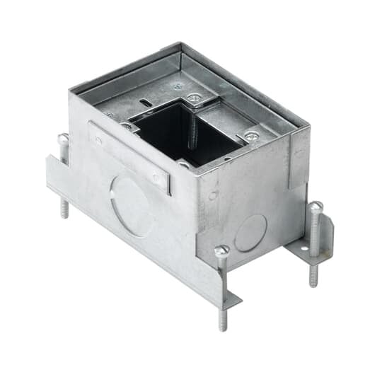 741D Steel City 740 Deep Flush Service Floor Box, Stamped Steel, 48 cu-in Capacity, 1 Gangs, (1) Outlets, (6) Knockouts, 4 in L x 5-1/2 in W x 3-5/8 in H