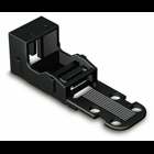 221 LEVER-NUTS® mounting carrier; 2-conductor; screw mounting; black