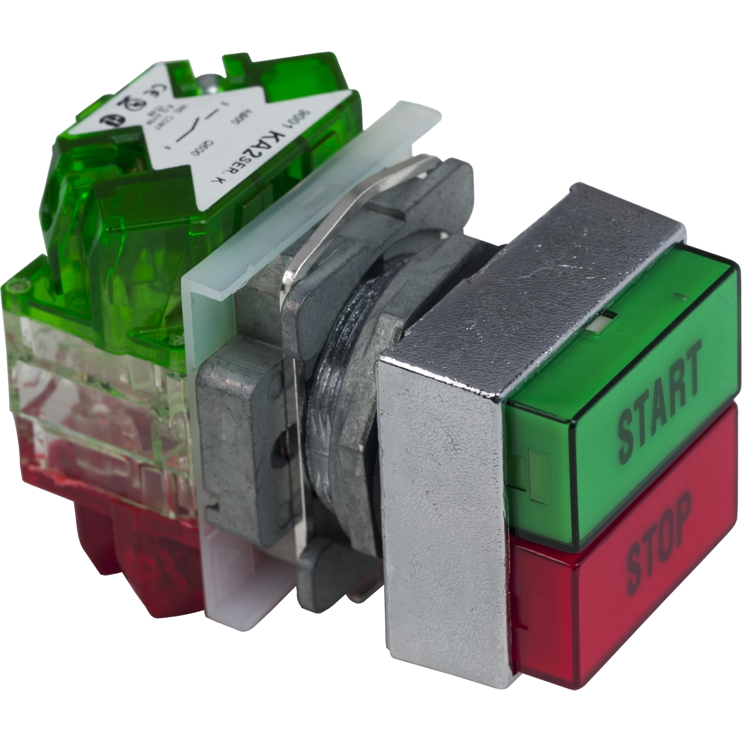 9001KXRC136 Harmony Type T-KX Non-Illuminated Pushbutton, 30 mm, 1NO-1NC Contact, Green/Red