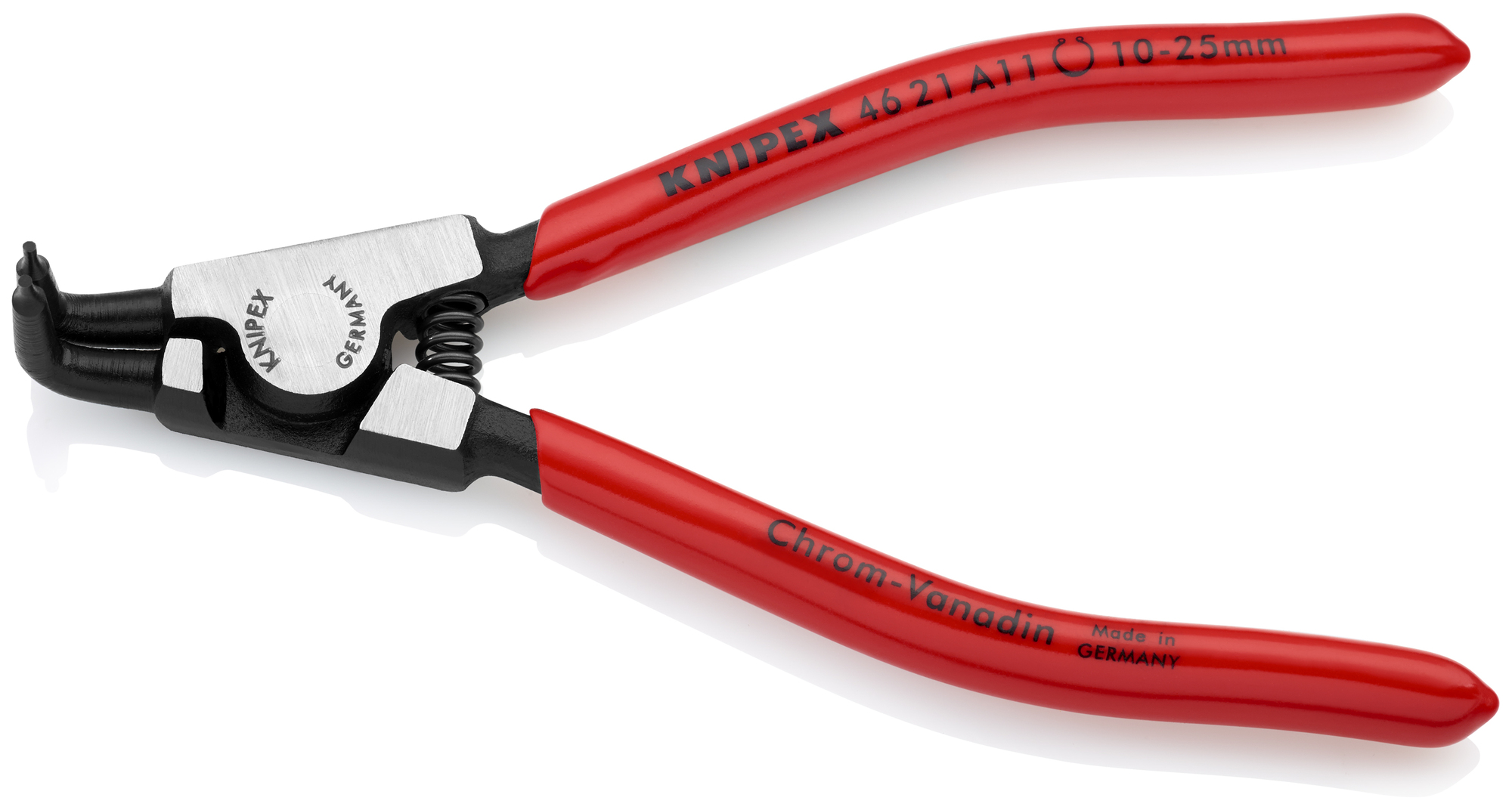 External 90° Angled Snap Ring Pliers-Forged Tips, 5 in., Plastic coating, 3/64 in. Tips