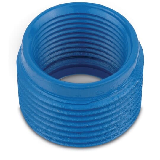 RE31-G Ocal-Blue Reducing Bushing, 1 in Male x 1/2 in Female Trade, Iron, Urethane Coated
