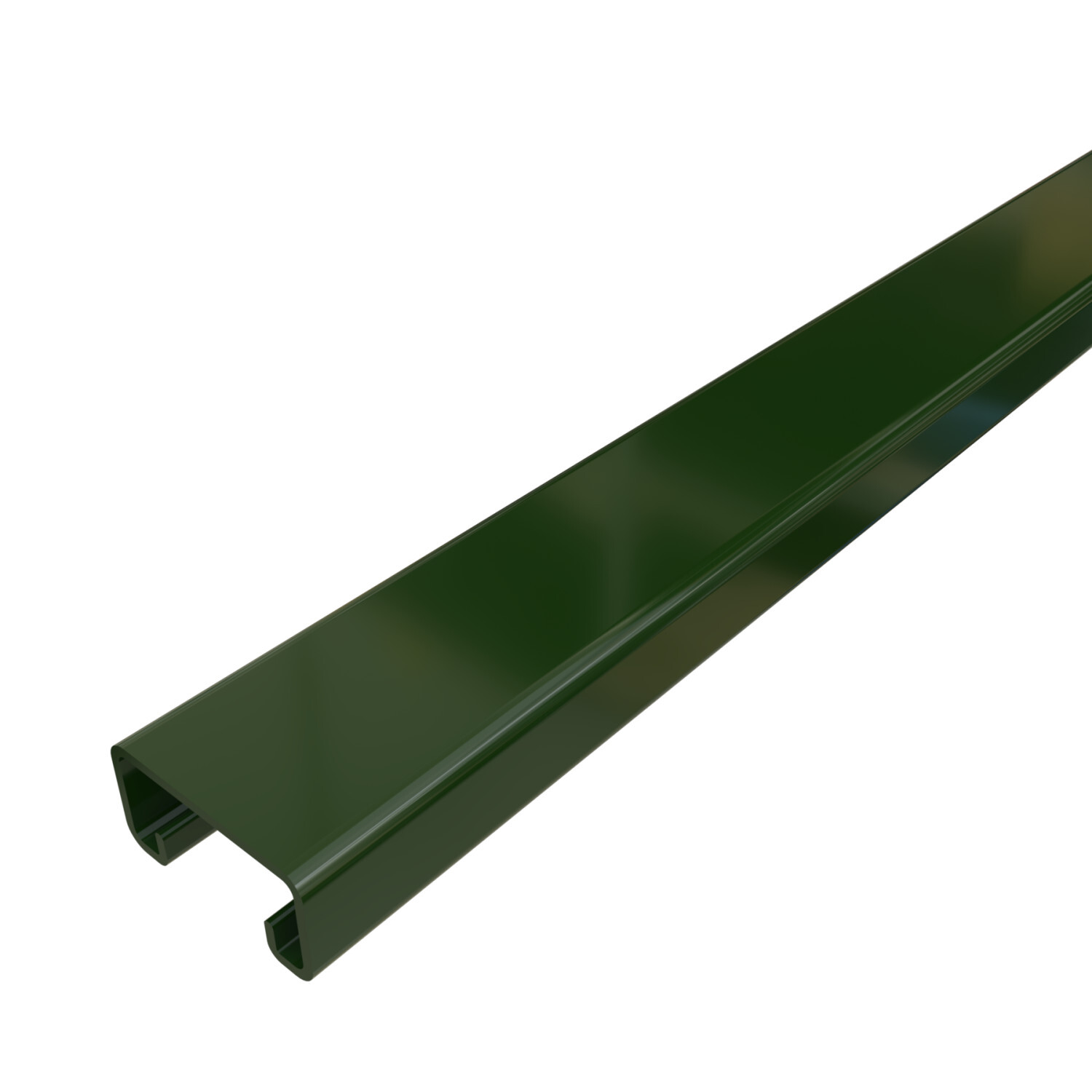 P4100-10GR P4100 Solid Strut Channel, 10 ft L 1-5/8 in W 13/16 in D 14 ga THK, Carbon Steel, Perma-Green III, Domestic