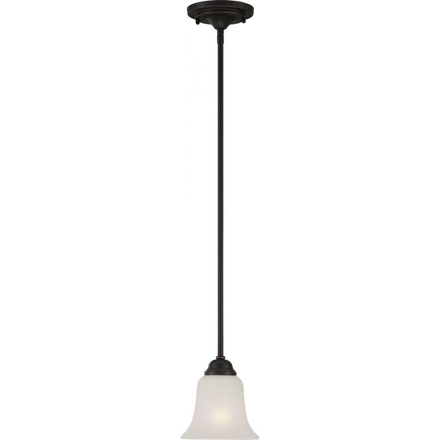 60-5697 Nuvo Elizabeth Traditional Ceiling Mini Light Fixture, (1) A19 Lamp, 120 VAC, Sudbury Bronze Housing