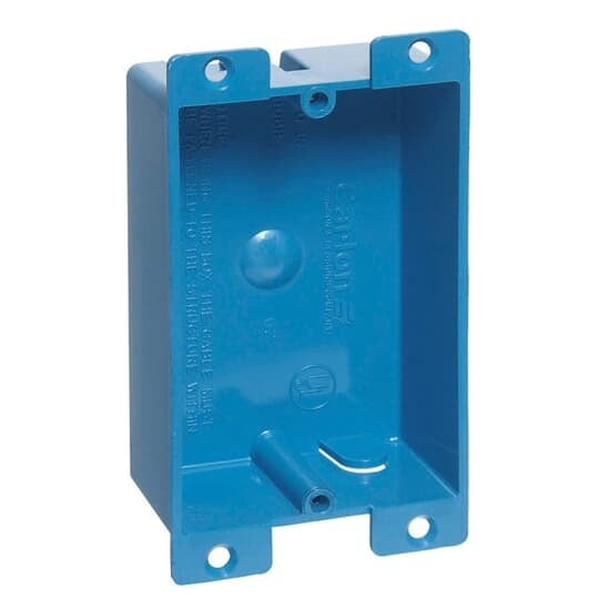 B108R-UPC Carlon Old Work Outlet Box, PVC, 8 cu-in Capacity, 1 Gangs, 3-5/8 in L x 2-3/8 in W x 1-1/4 in D
