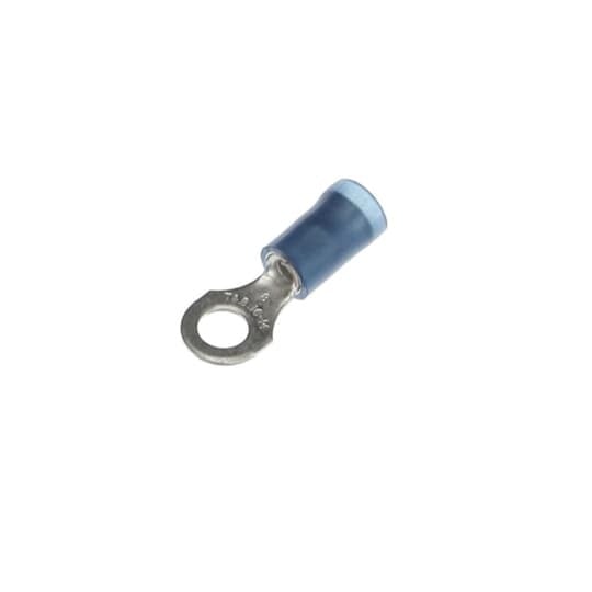 RB14-8 Sta-Kon RB Series Insulated Ring Terminal, 18 to 14 AWG Conductor, 0.89 in L, Insulation Grip Sleeve Barrel, Copper, Blue