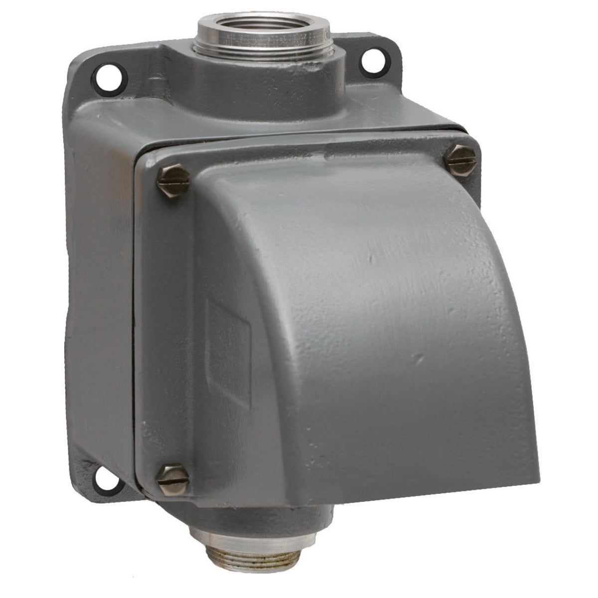MB601007W 1-Outlet, 7.98 in H x 6.14 in W x 8.55 in D, For Use With Insulgrip 60/100 A Pin and Sleeve Devices, Cast Aluminum
