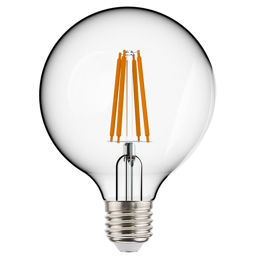 G25-5-E26-927-F-F LED Filament Lamp, Frost, G25, E26, 5W, 500 LM, 2700K, 90 CRI, 120V