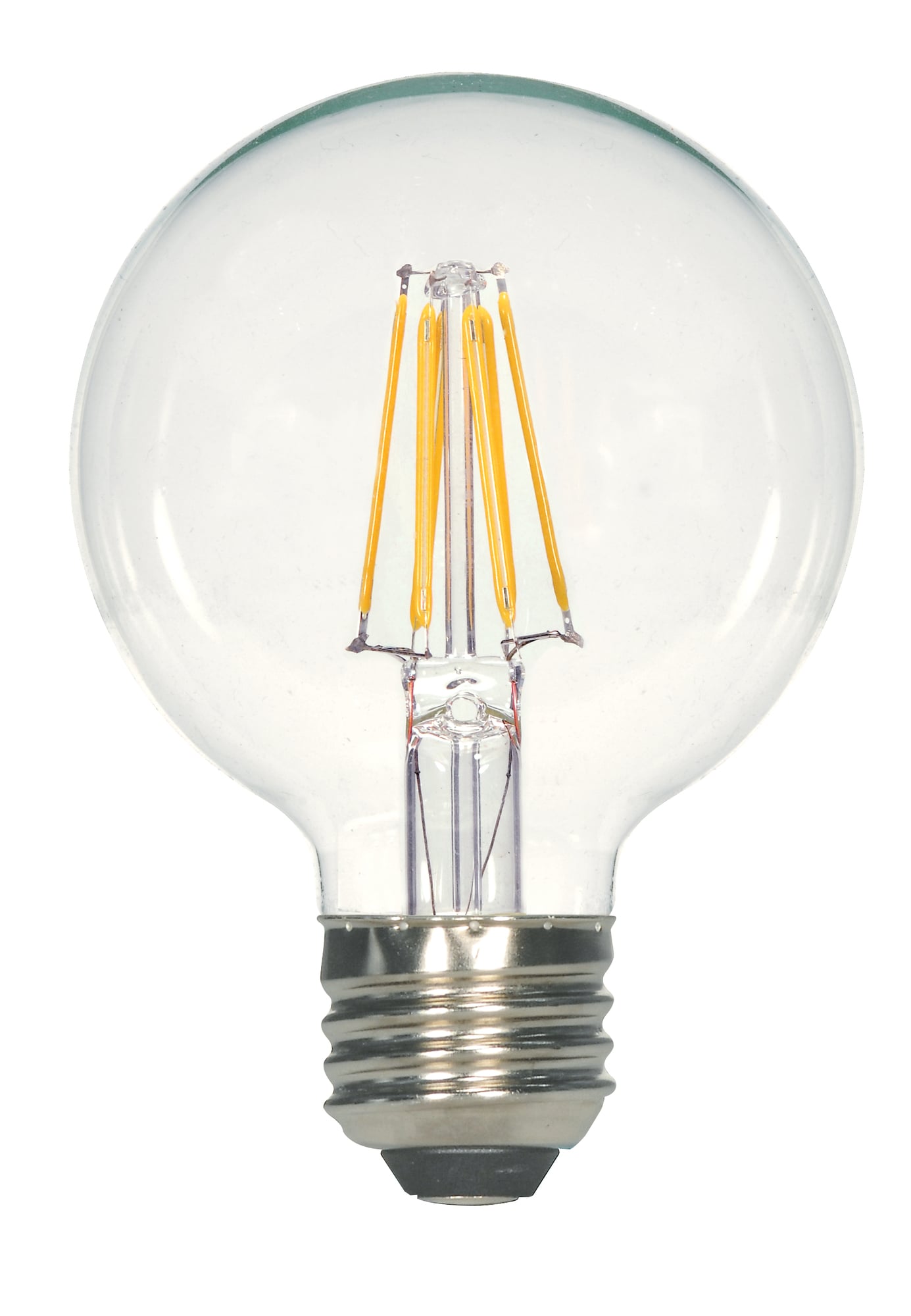 S9564 LED Filament Lamp, 6.5 W, 60 W Incandescent Equivalent, E26 Lamp, G25 Shape, 810 Lumens