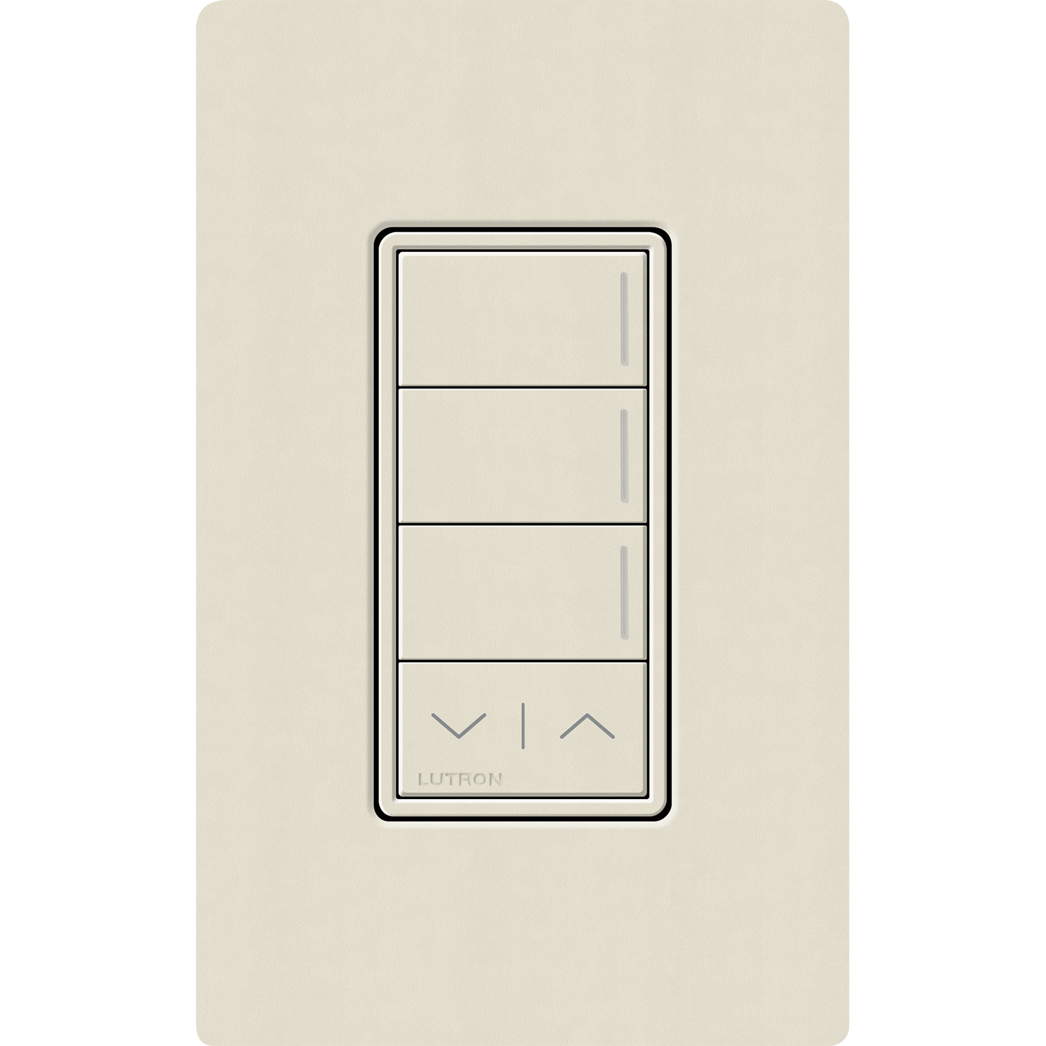 RRST-W3RL-PM Sunnata RF 3-Button Raise/Lower Wall Keypad for RA3 Systems, Neutral Required, 120-277V, Pumice