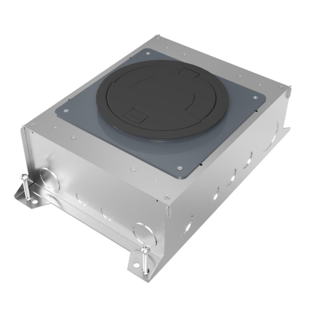 RFBA10C55 RFBA Above Grade Floor Box, Steel, 10 Gangs, (22) Knockouts, 19 in H x 12-3/16 in W x 6-1/4 in D