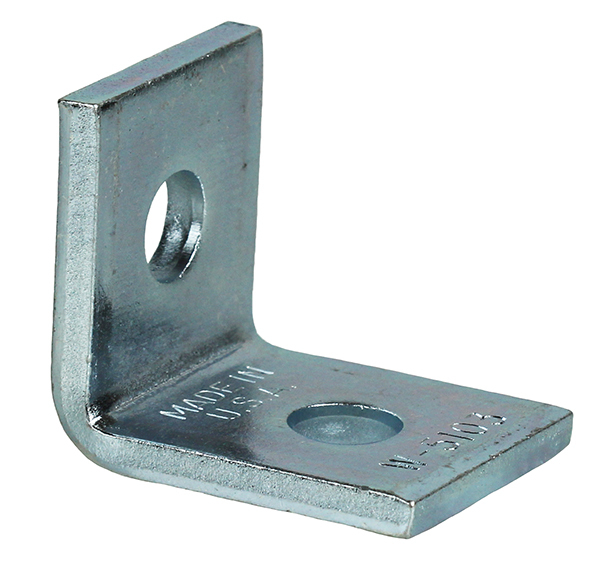 SAF290 90 deg Angle Bent Fitting, 2 Holes, 1-5/8 in L x 1-7/8 in W, Cold Formed Steel