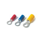 Insulated Vinyl Ring Terminal for Wire Range 22-16 Stud Size #8, Red, Canister