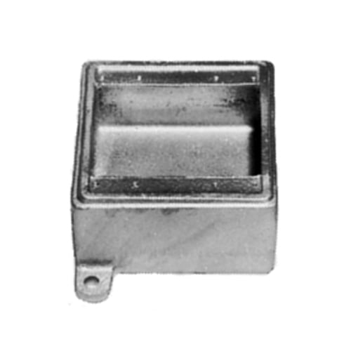 FD-2GL Unilets Type FDH Deep Device Box With Internal Ground Screw, Malleable Iron, 45 cu-in Capacity, 2 Gangs, 7 Knockouts, 4.56 in H x 4 in W x 2.69 in D