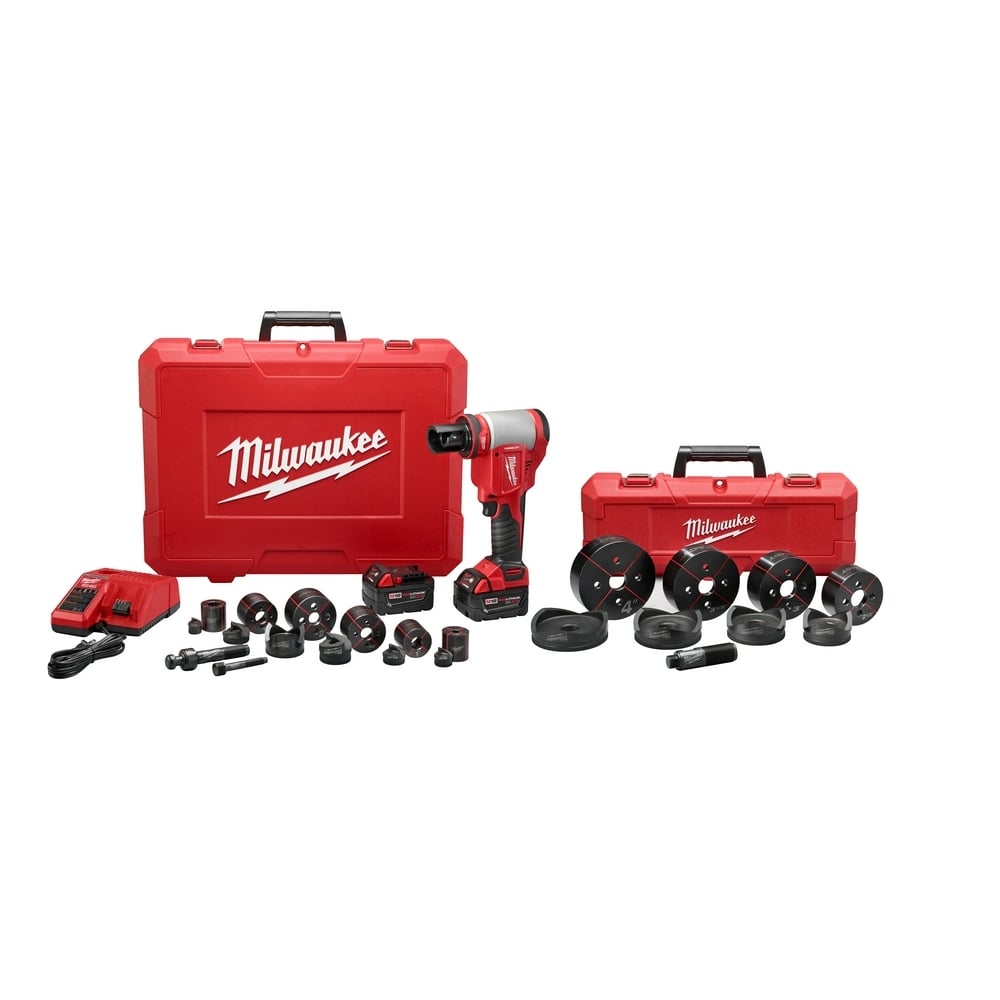 2676-23 M18 High Capacity Knockout Tool Kit, 1/2 to 4 in Mild Steel/Stainless Steel Max Cutting, 13.63 in OAL