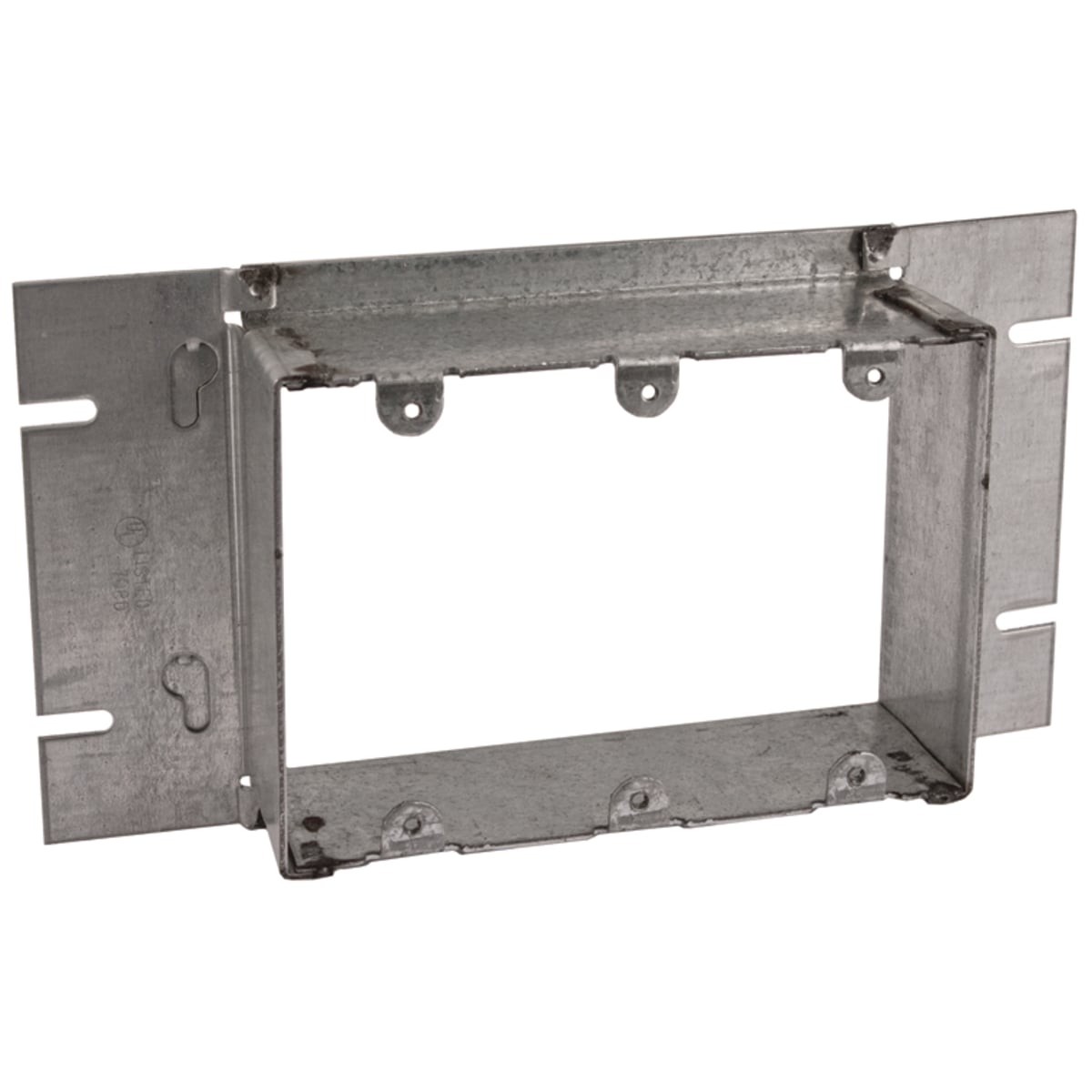 836 Mud Ring Gang Box Cover, 4-3/4 in L x 8-7/8 in W x 1-1/2 in D, Steel