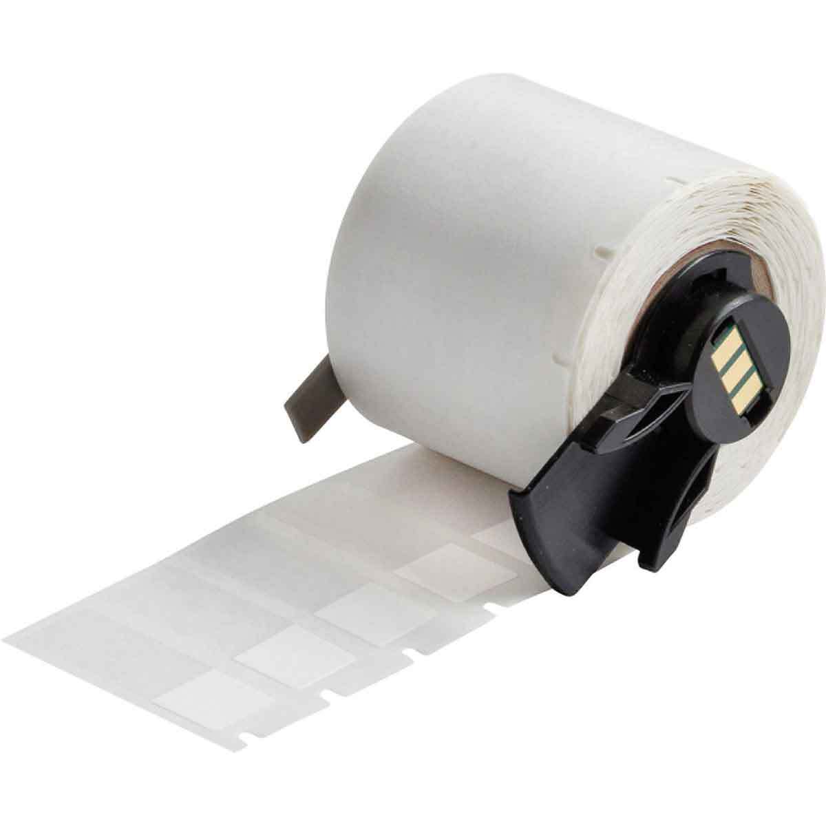 M6-29-417 Self-Laminating Aggressive Adhesive Wire and Cable Label, 0.5 in W, White/Clear, Vinyl