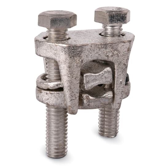 2B10PW Blackburn 2BPW 1-Piece Two Bolt Connector, 6 to 1/0 AWG, 2 to 1/0 AWG Conductor ACSR/Aluminum/Copper/Solid/Stranded Conductor, 5/16 x 1/2 in Bolt, Aluminum