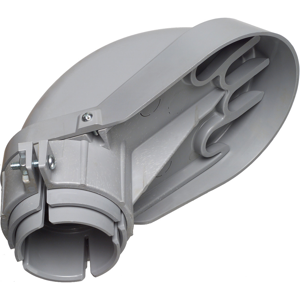 PVC109 Entrance Cap, 3 in, 3-1/2 in, 4 in, (3) (1) 1.25 in, (2) 1.4 in Hole, For Use With EMT/IMC/Rigid PVC Conduit, PVC