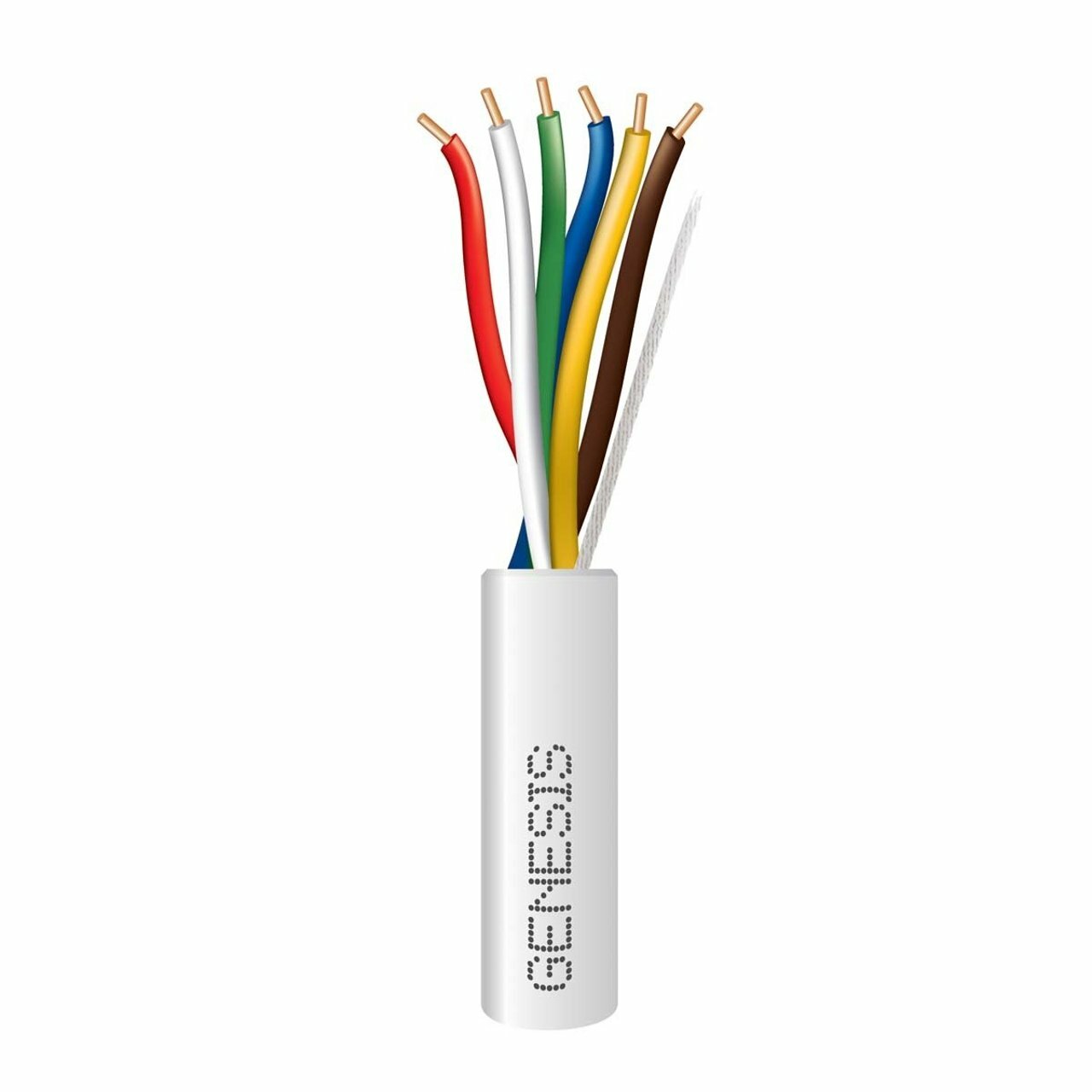 18/6 SOLID THERMOSTAT CABLE - 4 X 250 FT REEL - WHITE