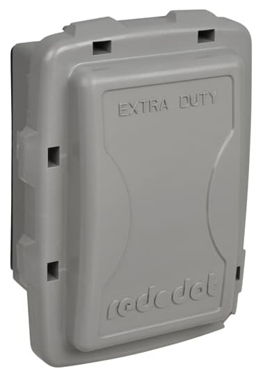 CKPS-G Red Dot Non-Metallic Shallow Universal Weatherproof While-In-Use Cover, 6-5/32 in L x 4-11/16 in W x 2-5/32 in D