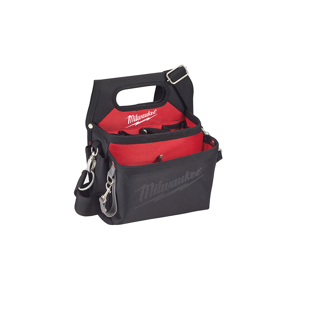 48-22-8112 Electricians Tool Pouch, 1680D Ballistic Nylon, Black/Red