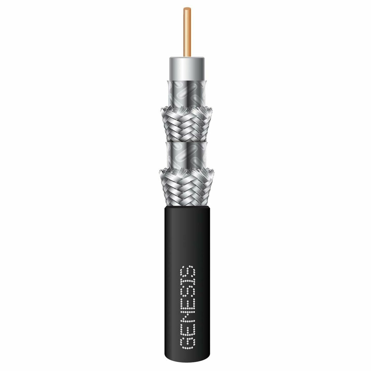 RG6 CCS QUAD-SHIELD CABLE - 1000 FT PULL BOX - BLACK
