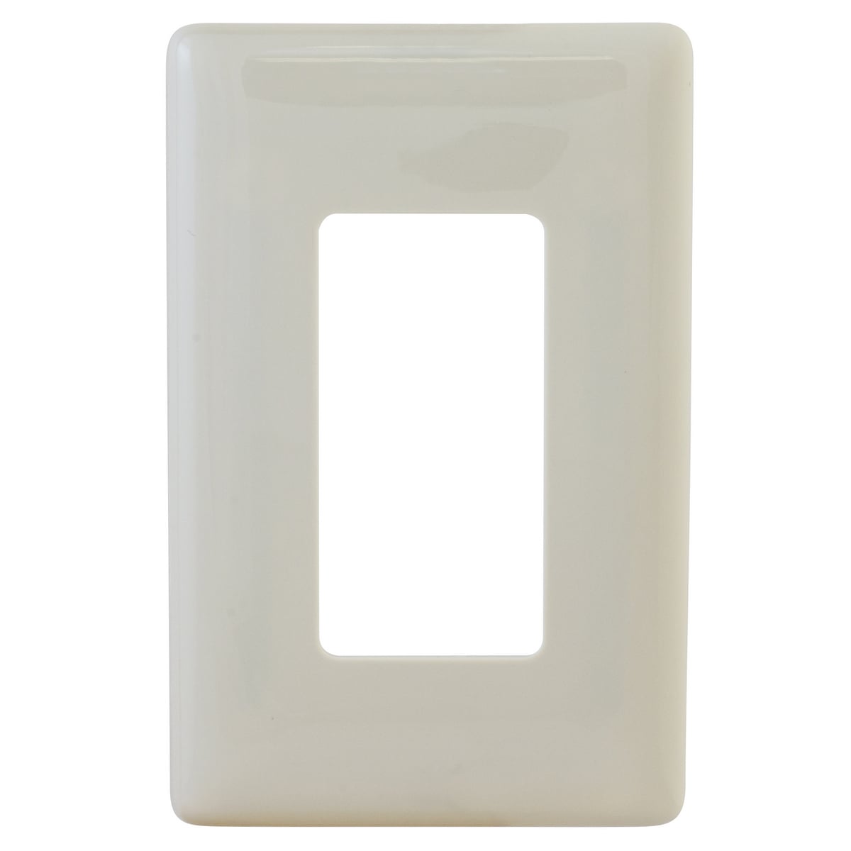 NPS26LA Non-Metallic Standard Decorator Wall Plate, 1 Gangs, 3 in W x 4-3/4 in H x 1/4 in D, Polycarbonate, Light Almond