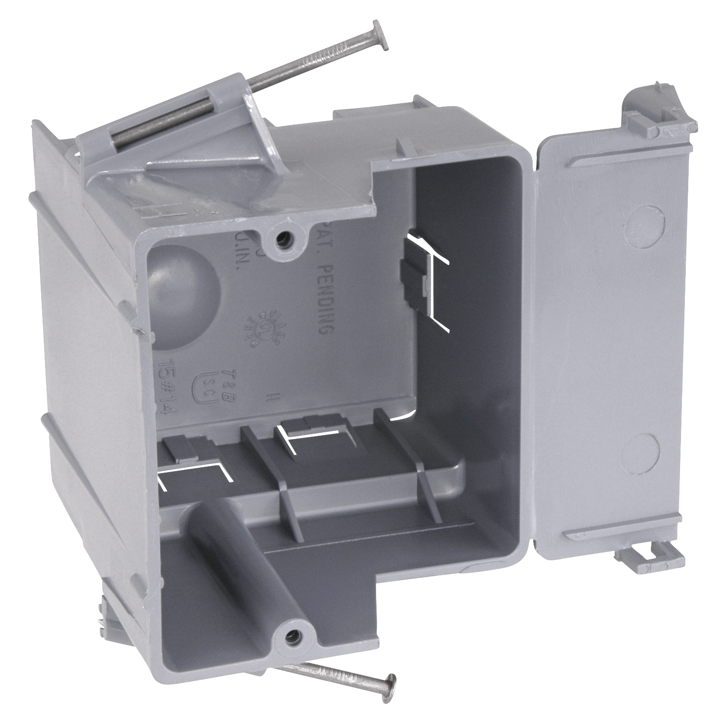 RD-30 Carlon New Work Non-Metallic Outlet Box With Large Knockout, PVC, 30 cu-in Capacity, 1 Gangs, 4 Knockouts