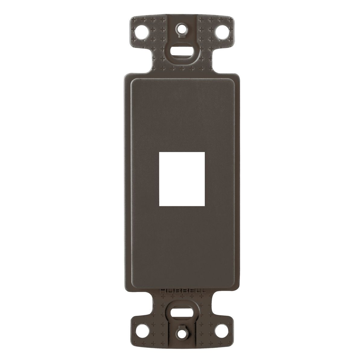NS611 Keystone Standard Unloaded Decorative Frame, 1 Gangs, 1 Ports, ABS, Brown