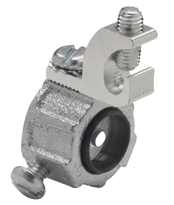 HGLS5 Insulated Grounding Bushing, 1-1/2 in Trade, 4 AWG Wire Min, 14 AWG Wire Max, Malleable Iron
