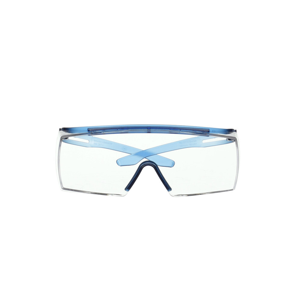 7100203180 3700 OTG Series Premium Protective Eyewear, Anti-Scratch, Clear Lens, Frameless Frame, Blue, Polycarbonate Frame, ANSI Z87.1-2015