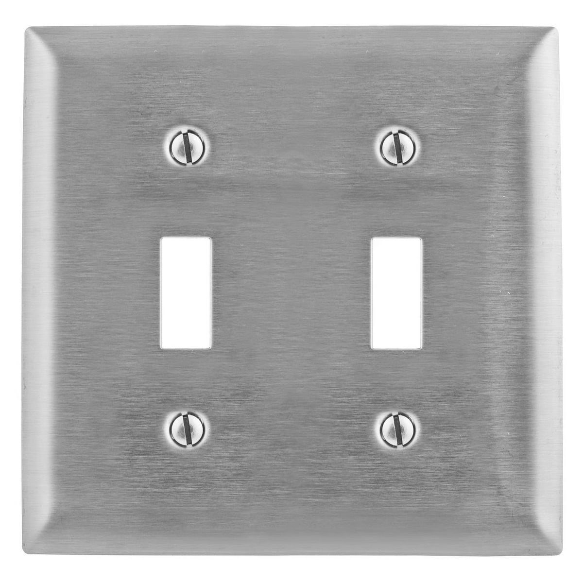 SS2 Standard Wall Plate, 2 Gangs, 302/304 Stainless Steel