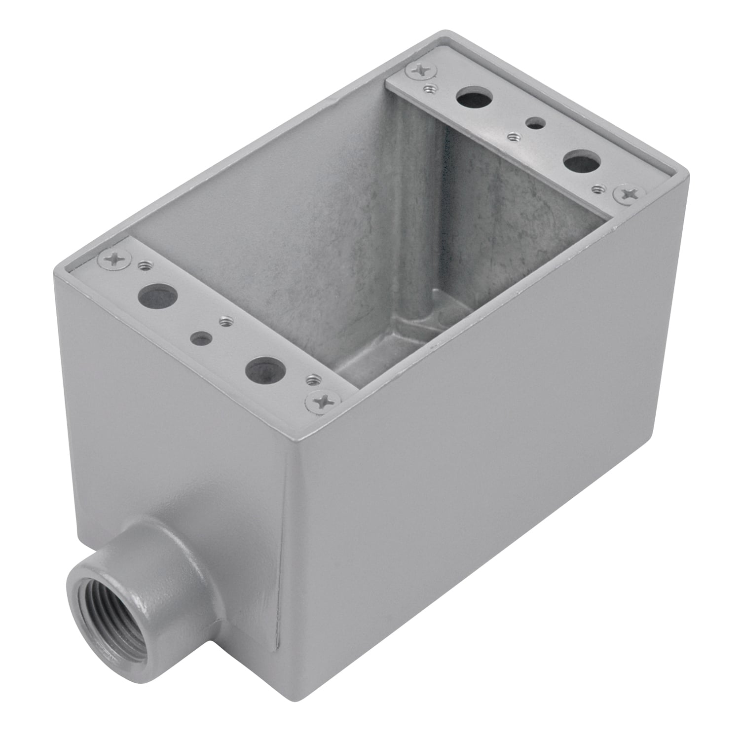 ADFSC-1 T&B Type FSC Deep Style Feed-Through Device Box, Die Cast Aluminum, 31.3 cu-in Capacity, 1 Gangs, 2 Outlets, 2 Knockouts, 4-9/16 in H x 2-13/16 in W x 3-1/16 in D