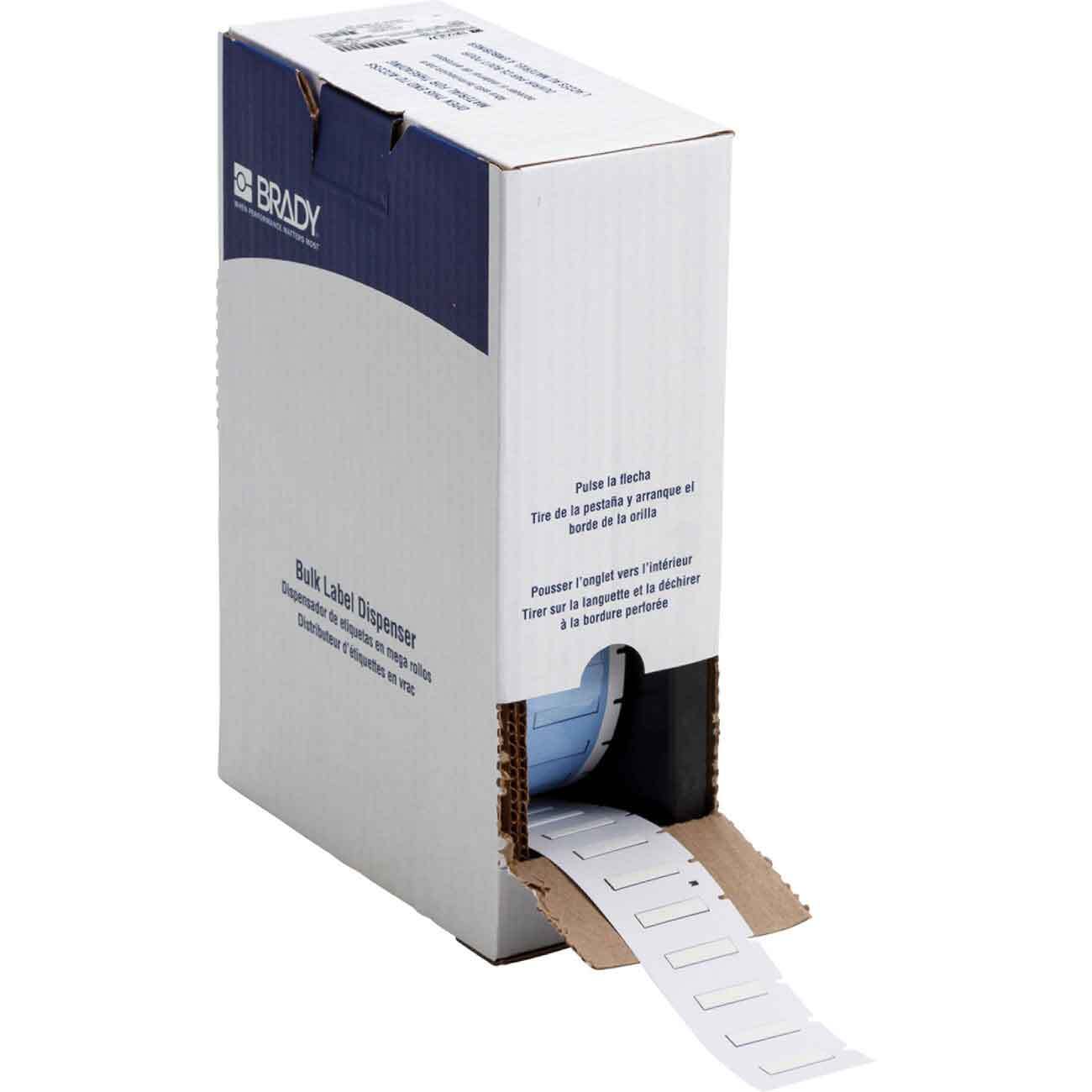 BM-125-1-344 PermaSleeve Fluid Resistant Wire and Cable Label, 1 in L x 0.235 in W, White, Polyolefin