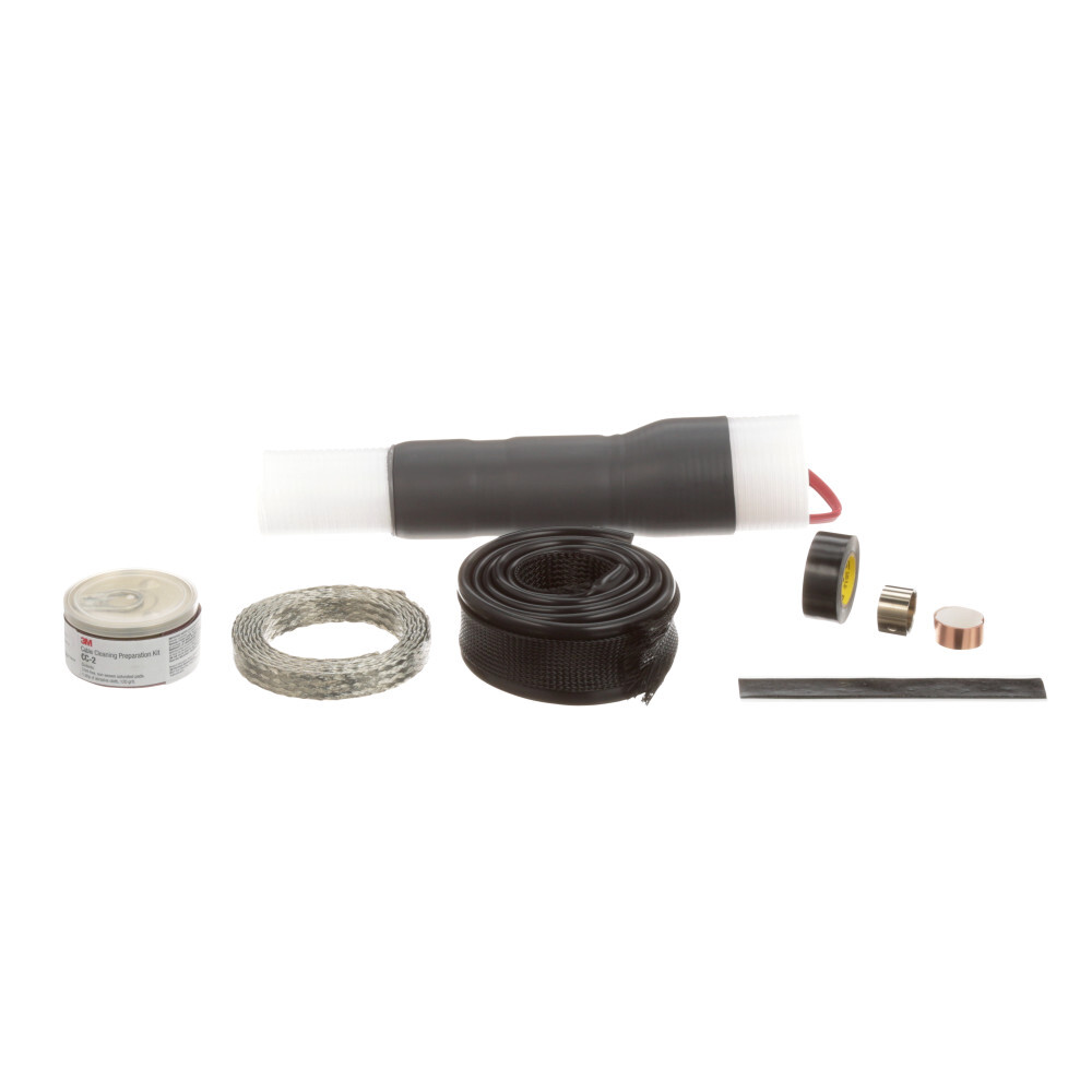 7000133180 QT-III 7600-T-3-RJS Cold Shrink Termination Kit, 3 Pieces, For Use With Three Core Tape Shield, UniShield and Wire Shield Power Cable, Silicone Rubber, Black