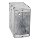 Non-Gangable Masonry Box, 22 Cubic Inches, 3-3/4 Inches Long x 1-15/16 Inches Wide x 3-1/2 Inches Deep, 1 Inch Knockouts, Pre-Galvanized Steel, For use with Conduit