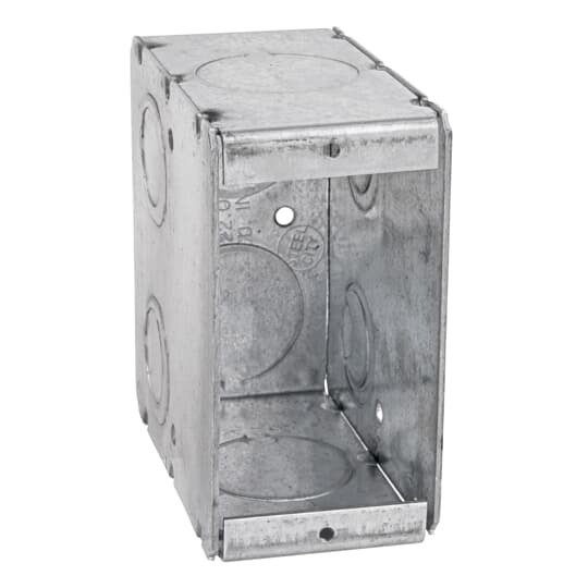 GW-135-NG-1 Steel City Non-Gangable Masonry Box, Steel, 22 cu-in Capacity, 1 Outlets, 22 Knockouts