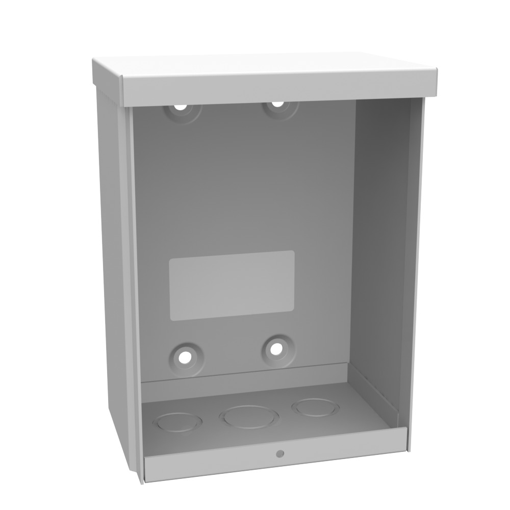 8x4x6 Screw Cover Type 3R UL Listed Steel Knockouts ANSI 61 Gray Quad D Knockout for Lock Emboss Mounting Holes in Back