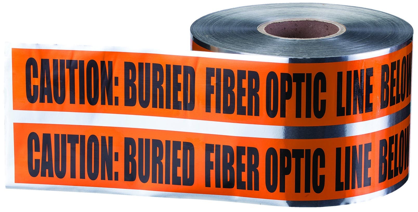 42-252 Detectable Underground Tape, 6 in W x 1000 ft L, 5 mil THK, Orange