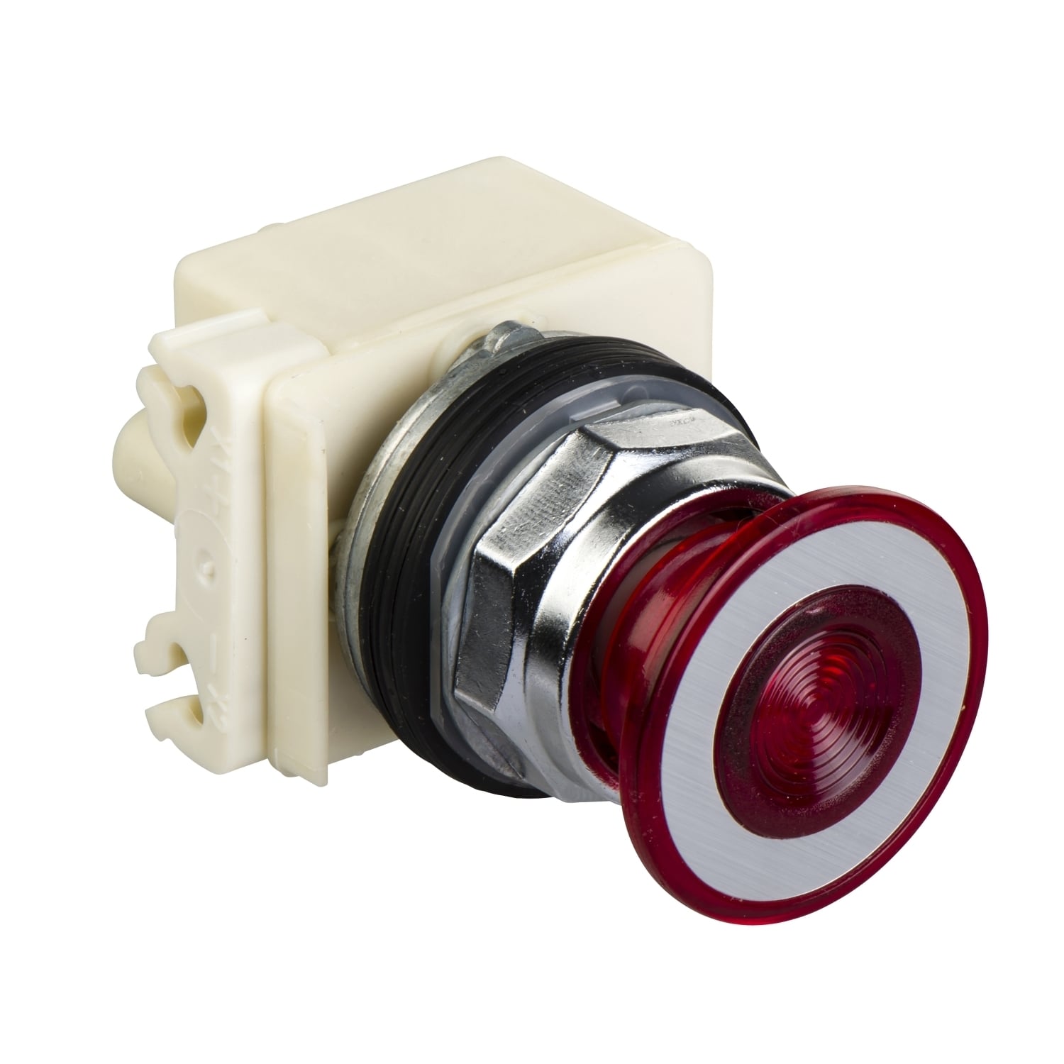 9001KR9P38LRR Harmony Type K Illuminated Push-Pull Operator With 41 mm Screw Set, 30 mm, Mushroom Head Operator, Maintained Contact, Red