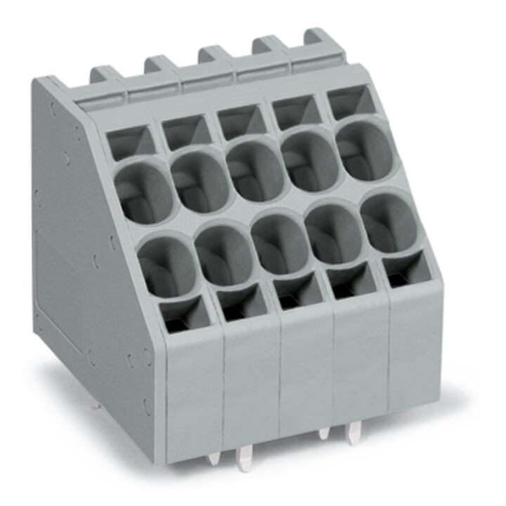 746-2303 Operating Tool 2-Conductor PCB Terminal Block, 1000 V, 50 A, 20 to 8 AWG Wire, 3 Poles
