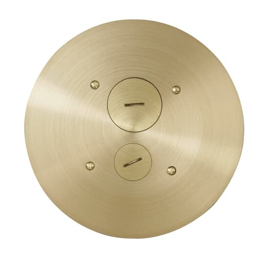 FFPT4-CVR-BRS Steel City Poke-Through Cover, 7-1/4 in Dia, Brass