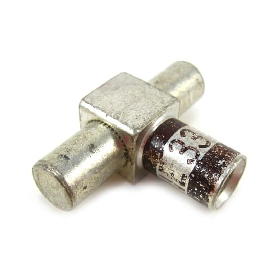 M2D2M-3 Color-Keyed 2-Load Male Motor Lead Pigtail Disconnect, 2 AWG Beryllium Copper Conductor, Die Code: 33, 3 in Stud, Copper