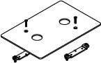 431AL075 Walkerduct Pro Double Blank Plate, 9-3/16 in L x 6-1/16 in W, Anodized Aluminum