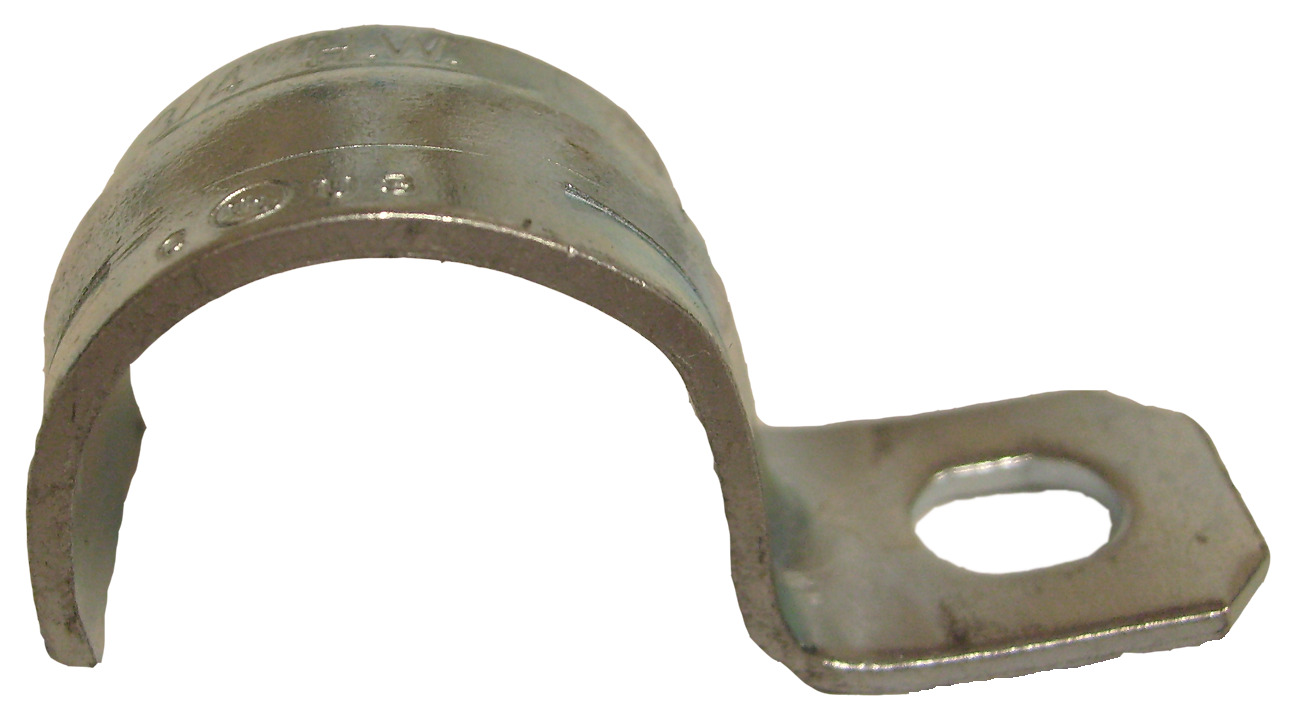 SE75-1KON 1-Hole Conduit Strap, 3/4 in, For Use With EMT Conduit, Steel, Zinc Plated