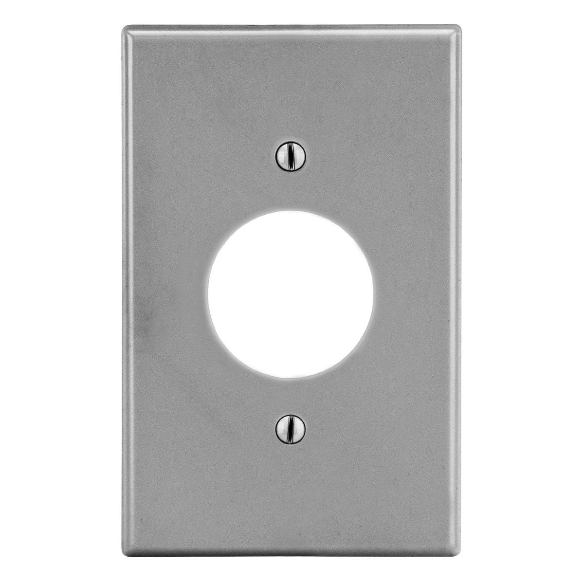 PJ7GY Mid-Size Non-Metallic Wall Plate, 1 Gangs, 3.15 in W x 4.94 in H, Polycarbonate Thermoplastic, Gray