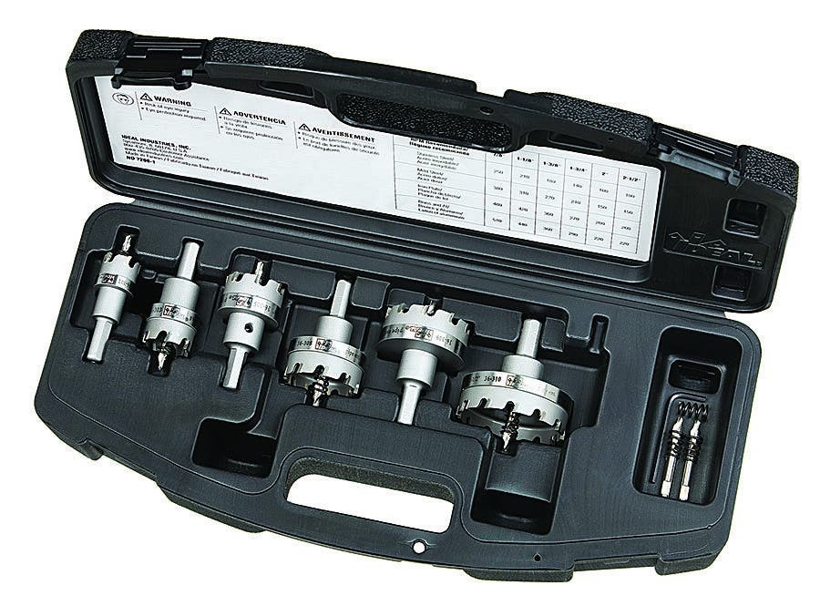 36-314 TKO Carbide Tipped Master Electricians Kit, 8 Pieces, For Use With Sheet Metal and Stainless Steel