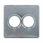 Eaton Crouse-Hinds series S Series grounding cover, Sheet steel, Surface mount, Two-gang, For standard and two-wire, three-pole grounding round plug flush receptacles