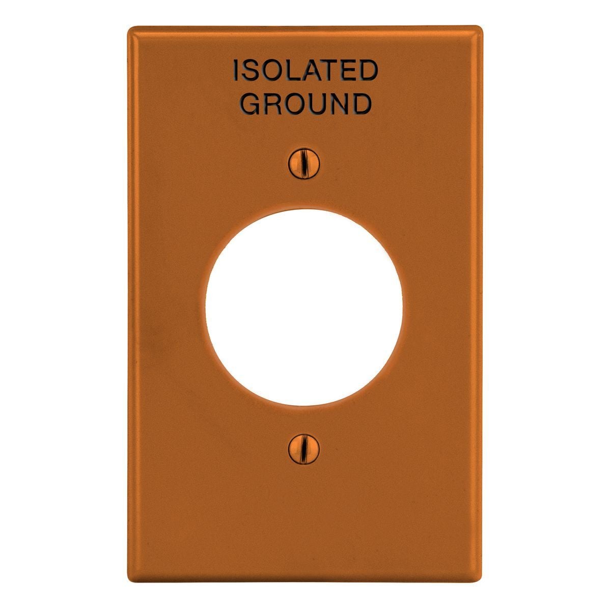 P720OIG Isolated Ground Non-Metallic Standard Wall Plate, 2 Gangs, 2.88 in W x 4.63 in H, Polycarbonate Thermoplastic, Orange